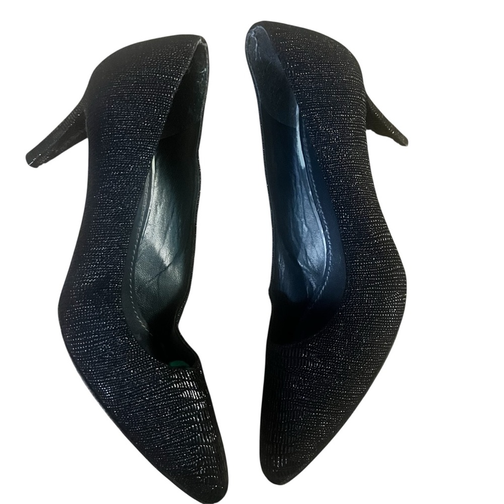 Stuart Weitzman Black Sparkle Heels